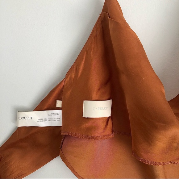 Capulet Satin Handkerchief Tie-Back Halter Cami - Picture 4 of 6